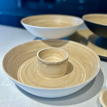 Load image into Gallery viewer, Bamboo Serving Bowl - White