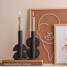 Load image into Gallery viewer, Candle holder Double Bubble - Black