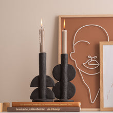 Load image into Gallery viewer, Half Bubbles Candle Holder / Vase - Black
