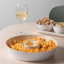 Load image into Gallery viewer, Bamboo Serving Bowl - White