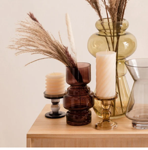 Load image into Gallery viewer, Chocolate Brown Earthy Glass Vase / Ornament