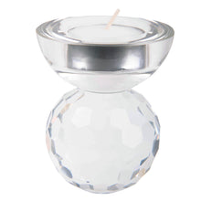 Load image into Gallery viewer, Crystal Small Candle holder- Clear