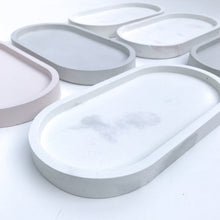 Load image into Gallery viewer, Grey Oval Concrete Trinket Display Tray