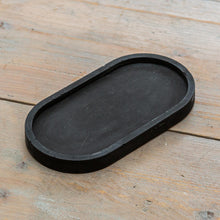 Load image into Gallery viewer, Black Oval Concrete Trinket Display Tray