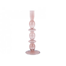 Load image into Gallery viewer, Glass Art bubbles Candle Holder -Pink