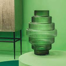 Load image into Gallery viewer, 6Ridge Vase - Dark Green