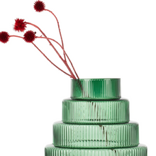 Load image into Gallery viewer, 6Ridge Vase - Dark Green