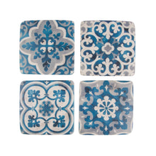Load image into Gallery viewer, Mediterranean Mosaic Santorini Coasters - set of 4