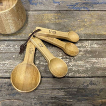 Load image into Gallery viewer, Bamboo Measuring Spoons - Set Of 4