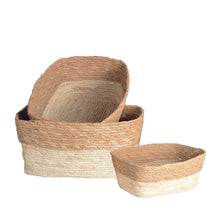 Load image into Gallery viewer, Seagrass Baskets Rectangular Two Tone