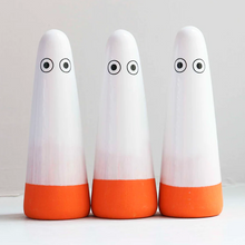 Load image into Gallery viewer, Limited edition ceramic family and friend collection - white &amp; orange brush
