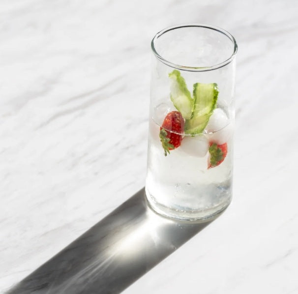 Hammered Drinking Glass Tall