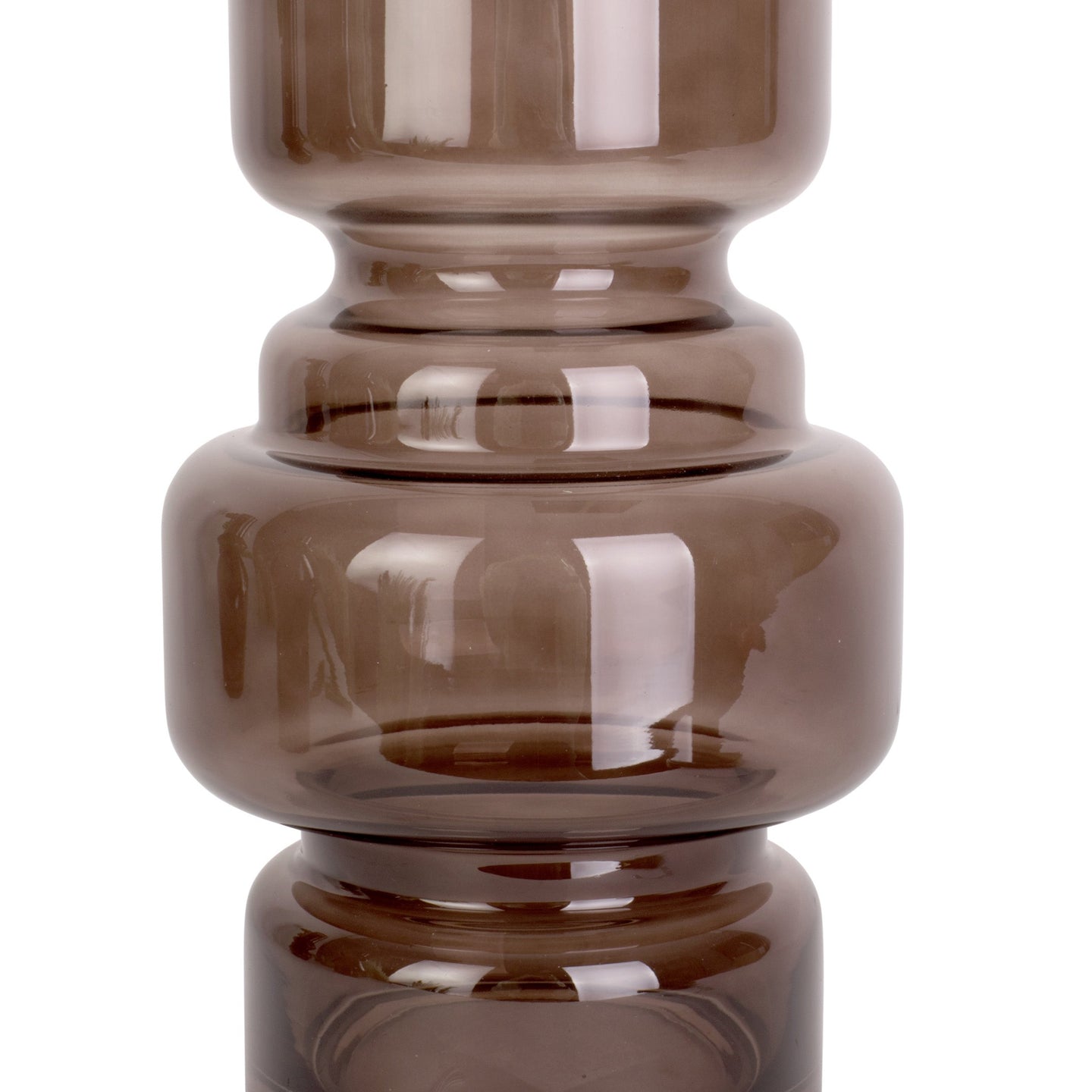 Chocolate Brown Earthy Glass Vase / Ornament