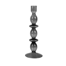 Load image into Gallery viewer, Glass Art bubbles Candle Holder - Black
