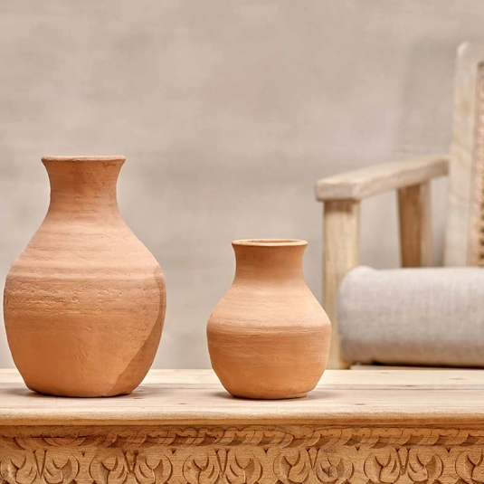 Terracotta Bottle Decorative Pot