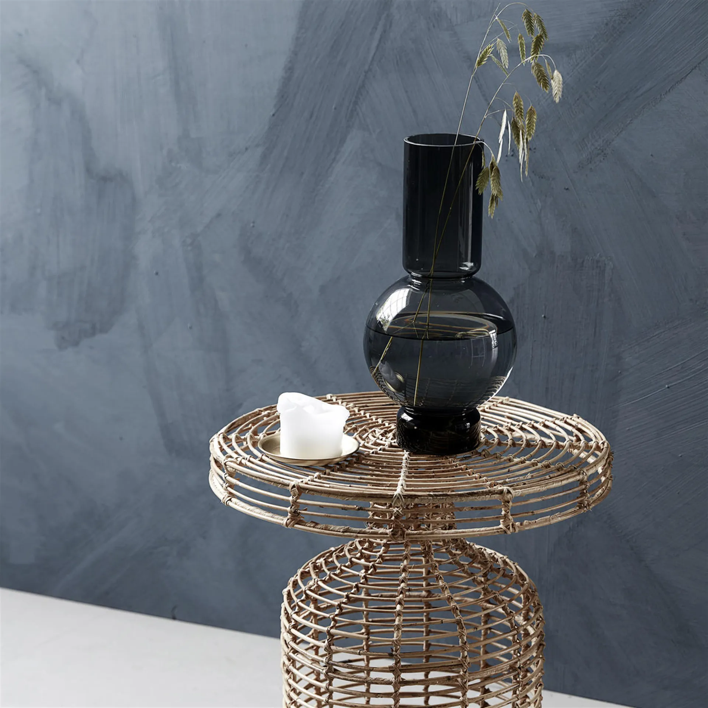 Obsidian Vase 35 cm- Grey