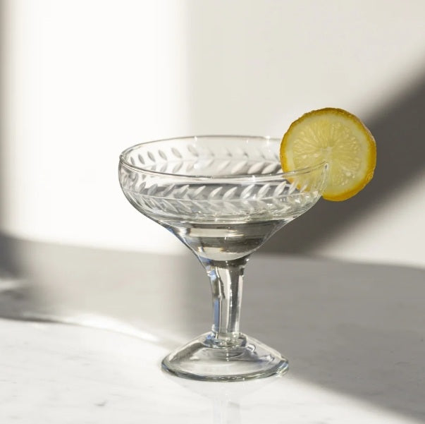 Champagne Coupe Etched