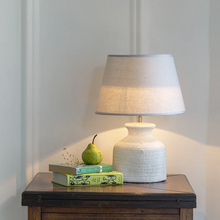Load image into Gallery viewer, Stoneware Lamp With Cream Shade
