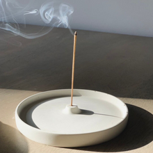 Load image into Gallery viewer, Large concrete Incense Holder - white
