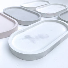 Load image into Gallery viewer, White Oval Concrete Trinket Display Tray
