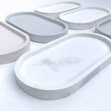 Load image into Gallery viewer, Grey Oval Concrete Trinket Display Tray
