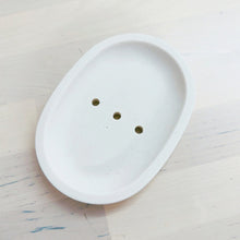 Load image into Gallery viewer, White concrete Soap Dish
