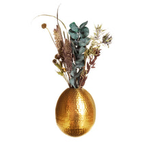 Load image into Gallery viewer, Hammered Metal Oval Vase
