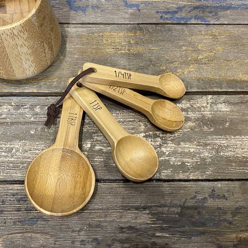 Bamboo Measuring Spoons - Set Of 4