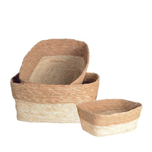 Load image into Gallery viewer, Seagrass Baskets Rectangular Two Tone
